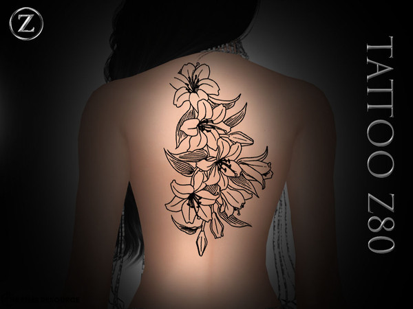 Sims 4 — TATTOO Z80 by ZENX — Base Game