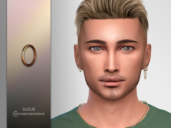 Sims 4 — Kace V2 Lip Piercings by Suzue — New Mesh (Suzue)