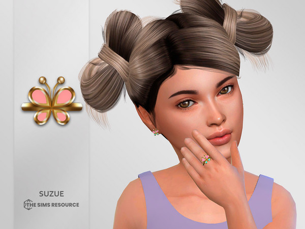 Sims 4 — Butterfly Ring Child by Suzue — New Mesh (Suzue)
