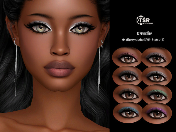 Sims 4 — IMF Geraldine Eyeshadow N.392 by IzzieMcFire — Geraldine Eyeshadow N.392 contains 8 colors in hq texture.