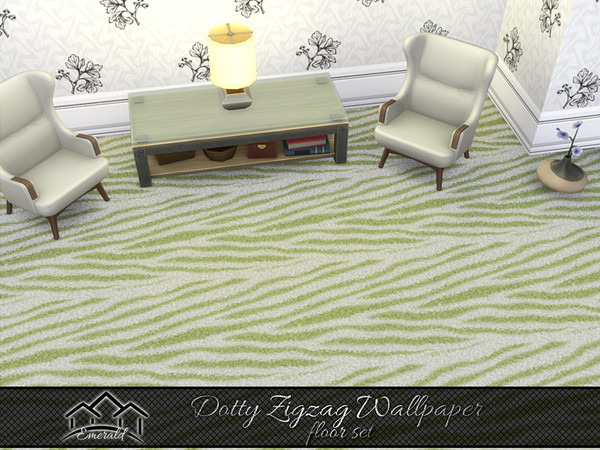 Sims 4 — Dotty Zigzag Wallpaper floor 5 by Emerald — Create a stress free environment you will enjoy everyday with dotty