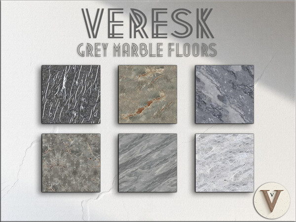 Sims 4 — [Veresk]Grey marble floors. by Veresk_Veresk — Add some grey marble flooring to your Sims 4 game. This solid