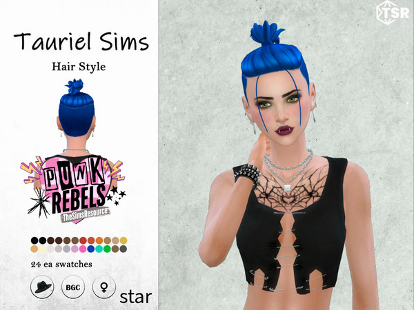 Sims 4 — star- Hairstyle by taurielsims — All lods