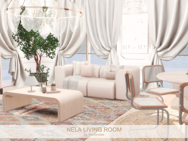 Sims 4 — Nela Living Room by BlusterSims — Size: 7x6