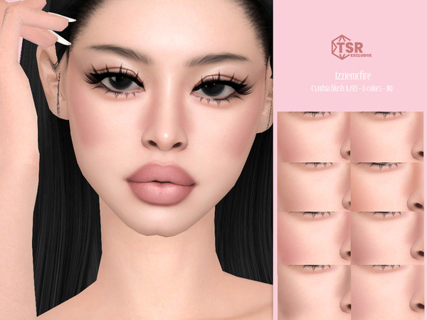 Sims 4 — IMF Cynthia Blush N.193 by IzzieMcFire — Cynthia Blush N.193 contains 8 colors in hq texture.