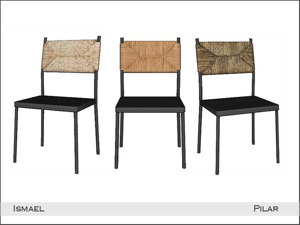 Sims 4 — Pilar Ismael DiningChair by Pilar — Bathroom furniture in exotic woods