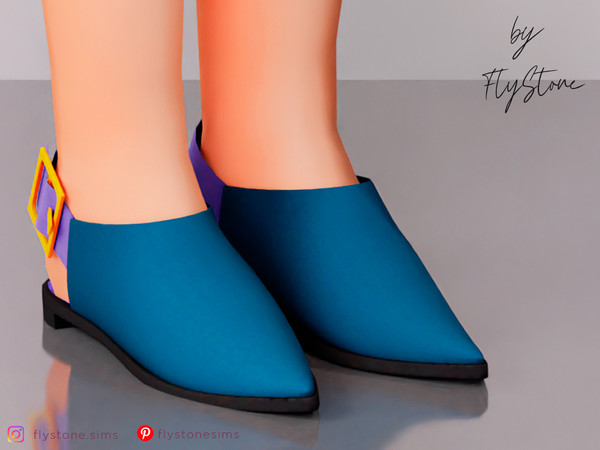 Sims 4 — Child Heels With Buckles by FlyStone — Cute child heels with buckles