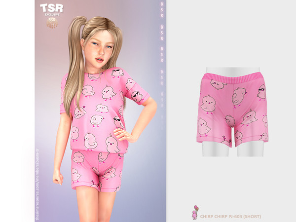 Sims 4 — ChildF - CHIRP CHIRP PJ-603 (SHORT) BD1539 by busra-tr — 10 colors Child