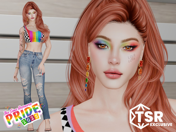 Sims 4 — PRIDE - Carmen Amor by SimnessZ1 — Carmen Amor for Pride Collection - She's a proud Trans woman, young adult,
