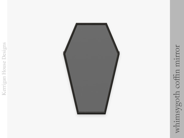 Sims 4 — Whimsygoth Coffin Vanity Mirror by kerriganhouse — A collection of whimsy dark decor for alternative sims.