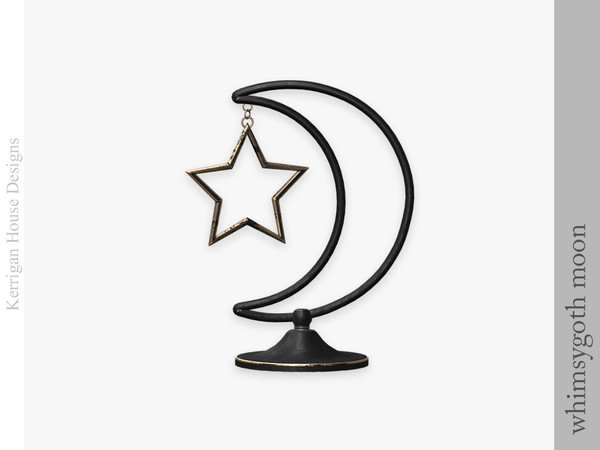 Sims 4 — Whimsygoth Moon Decor by kerriganhouse — A collection of whimsy dark decor for alternative sims.