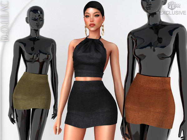 Sims 4 — Linen Mini Skirt DO0862 by DOLilac — Custom thumbnail