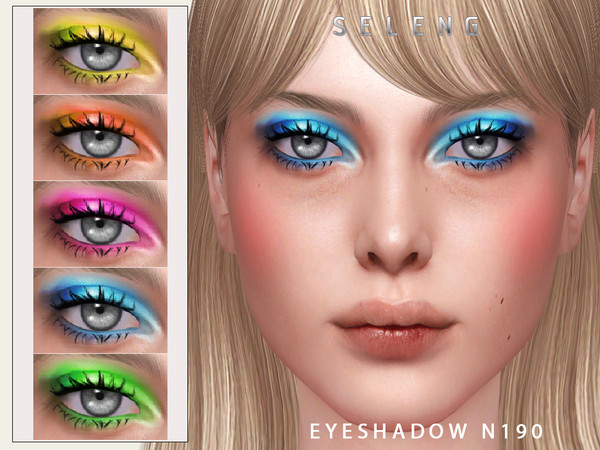 Sims 4 — Eyeshadow N190 by Seleng — The eyeshadow has 19 colours and HQ compatible. Allowed for teen, young adult, adult