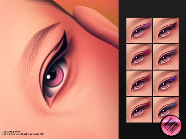 Sims 4 — Eyeliner N409 by cosimetic — - Female