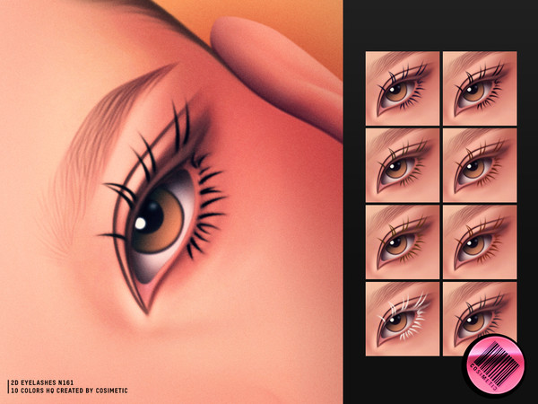 Sims 4 — 2D Eyelashes N161 by cosimetic — - Female