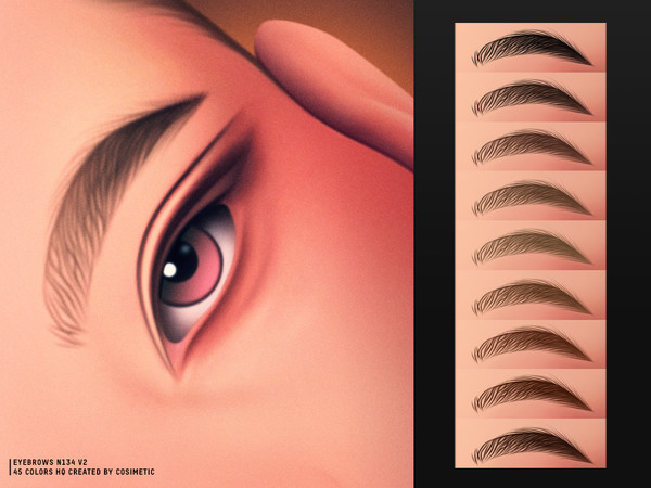 Sims 4 — Eyebrows N134 V2 by cosimetic — - Female
