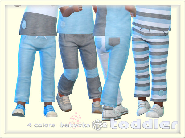 Sims 4 — Pants Pastel by bukovka — Cute pants for toddlers, boys only, in 4 color options. All cards have been modified.