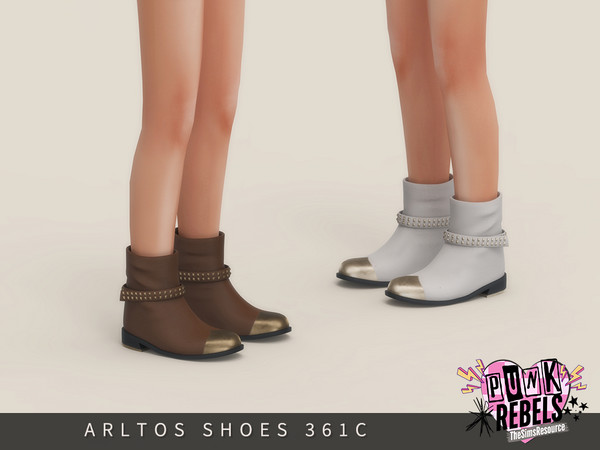 Sims 4 — Punk Rebels - Punk Boots Child by Arltos — 7 colors.
