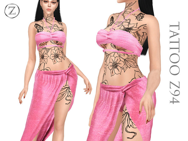 Sims 4 — TATTOO Z94 by ZENX — Base Game