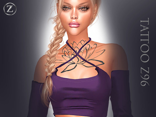 Sims 4 — TATTOO Z96 by ZENX — Base Game