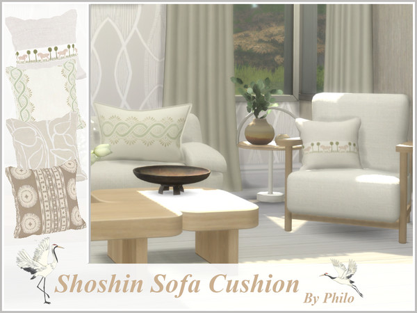Sims 4 — Philo_Shoshin Sofa Cushion by philo — This is the 2nd part of a lovely bedroom set in Japandi style. This set