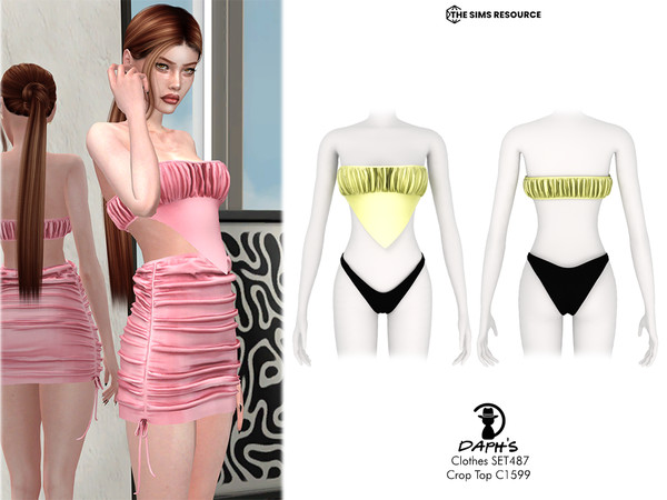 Sims 4 — Clothes SET487 - Crop Top C1599 by Daph's — 10 Swatches