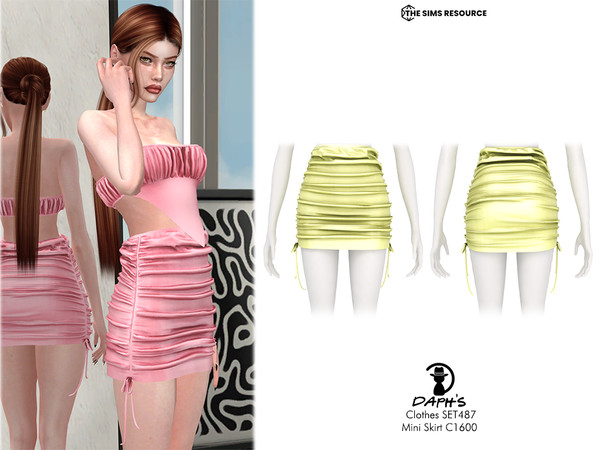 Sims 4 — Clothes SET487 - Mini Skirt C1600 by Daph's — 10 Swatches