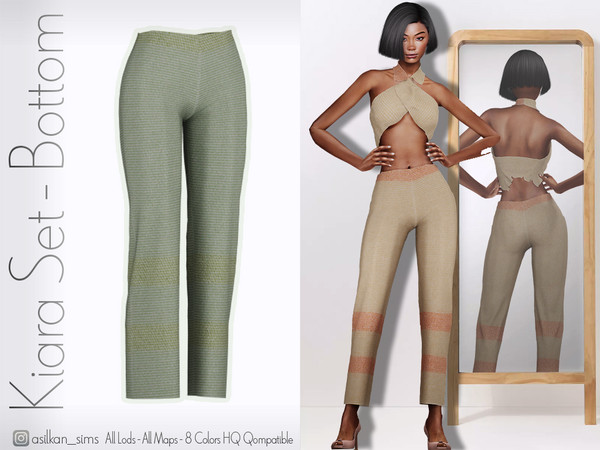 Sims 4 — Kiara Set - Bottom - ACN 639 by Asilkan — - 8 Colors