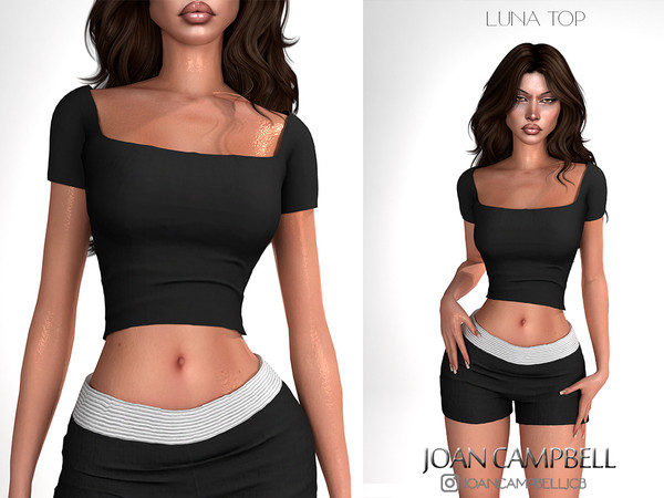 Sims 4 — LUNA TOP by Joan_Campbell_Beauty_ — 6 swatches Custom thumbnail Original mesh