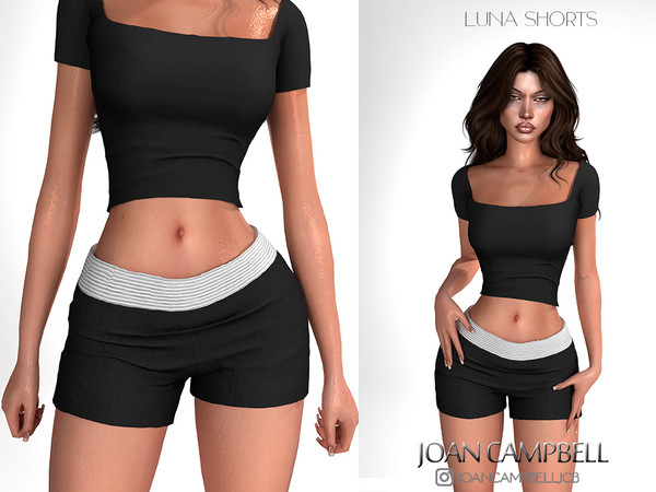 Sims 4 — LUNA SHORTS by Joan_Campbell_Beauty_ — 7 swatches Custom thumbnail Original mesh