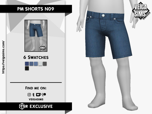 Sims 4 — PM SHORTS N09 by David_Mtv2 — 6 swatches;