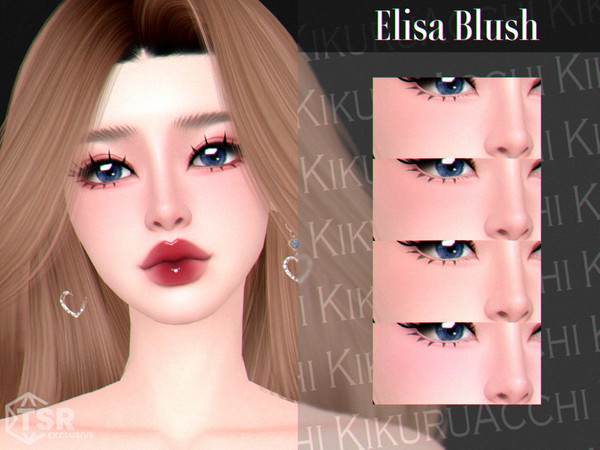 Sims 4 — Elisa Blush by Kikuruacchi — - It is suitable for Female and Male. ( Teen to Elder ) - 4 swatches - HQ
