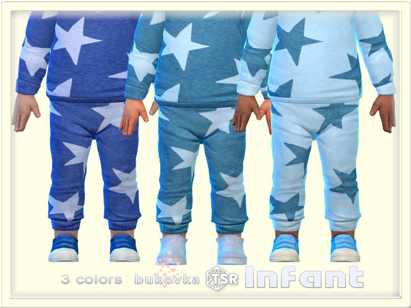 Sims 4 — Blue Star Pants by bukovka — Cute pants for infant boys only in 3 color options. All cards have been modified.