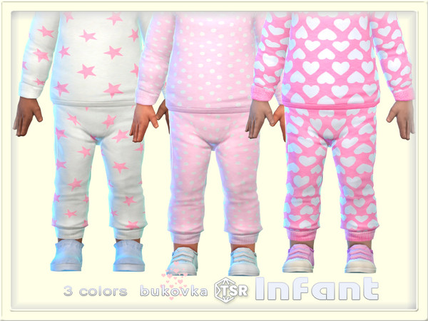 Sims 4 — Pants Pink Mix by bukovka — Cute infant pants for girls only in 3 color options. All cards have been modified.