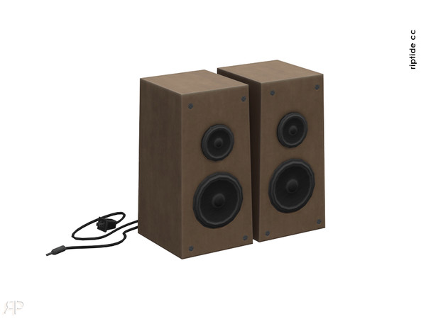Sims 4 — Riptide CC Punk Revival Studio Vintage Punk Speakers by Riptidecc — Infuse your Sims room with the chaotic charm