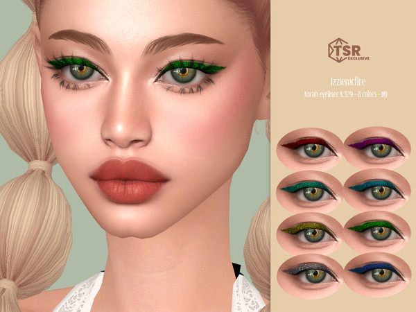 Sims 4 — IMF Norah Eyeliner N.329 by IzzieMcFire — Norah Eyeliner N.329 contains 8 colors in hq texture.