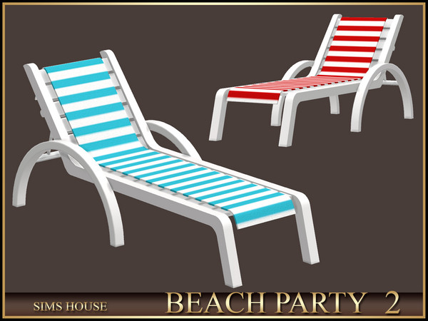 Sims 4 — Sims House PORTABLE SUN LOUNGE | BEACH PARTY 2 by Sims_House — BEACH PARTY 2