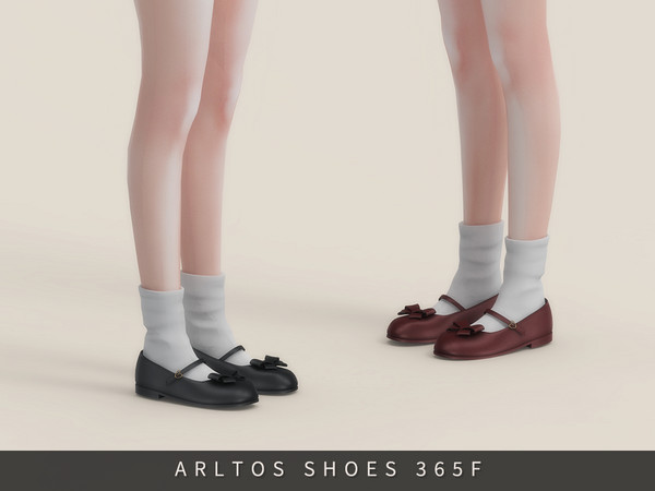 Sims 4 — Mary Jane with socks Female by Arltos — 8 colors.