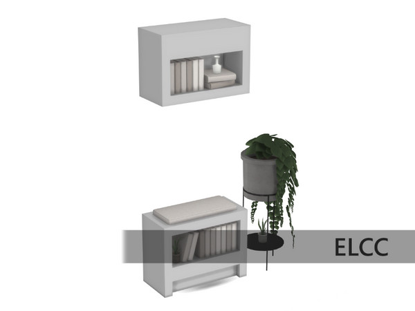 Sims 4 — The Quiet Corner Seat by ELCC — The Quiet Corner A library set that has modern & vintage looking swatches
