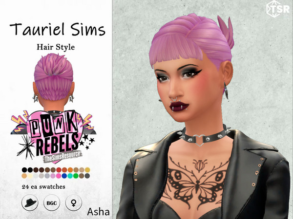 Sims 4 — Asha-Hairstyle by taurielsims — All lods