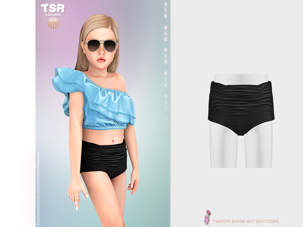 Sims 4 — ChildF - TWISTIE BIKINI-607 (BOTTOM) BD1547 by busra-tr — 10 colors Child