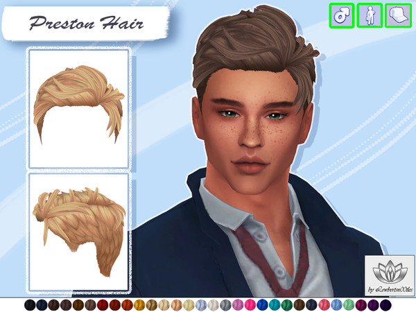 Sims 4 — Preston Hair by Lewbertsn00tles — A wispy, textured crop hairstyle for male sims. Maxis Match