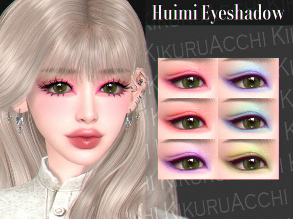 Sims 4 — Huimi Eyeshadow by Kikuruacchi — - It is suitable for Female and Male. ( Teen to Elder ) - 6 swatches - HQ