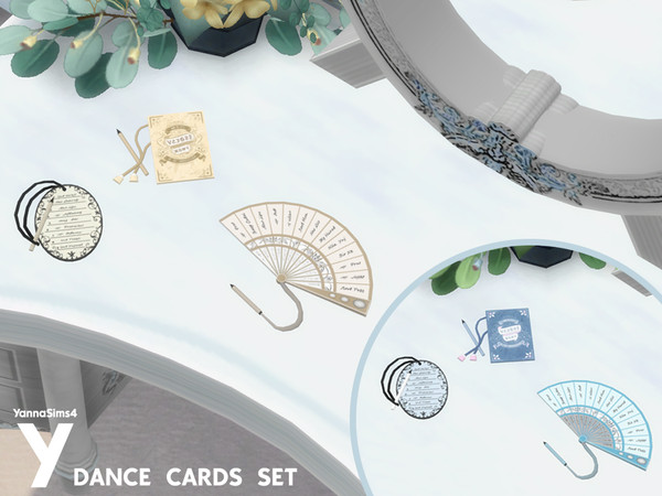 Sims 4 — YannaSims4 Dance Cards Set Oval by YannaSims4CC — Hi :) I made another CC set inspired by the vibrant atmosphere