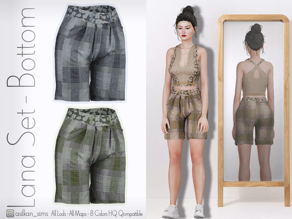 Sims 4 — Lana Set Bottom - ACN 647 by Asilkan — - 8 Colors