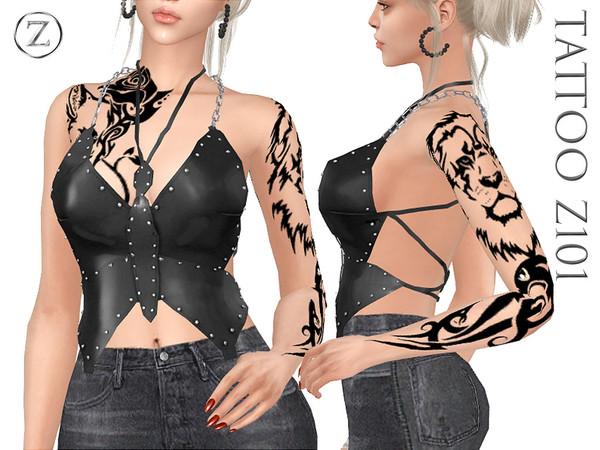 Sims 4 — TATTOO Z101 by ZENX — Base Game
