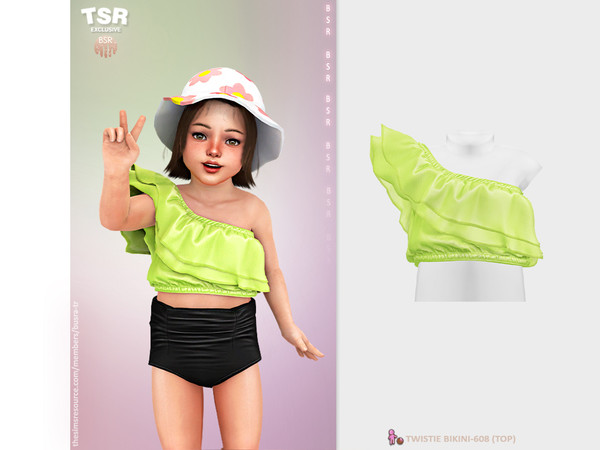 Sims 4 — ToddlerF - TWISTIE BIKINI-608 (TOP) BD1548 by busra-tr — 10 colors Toddler