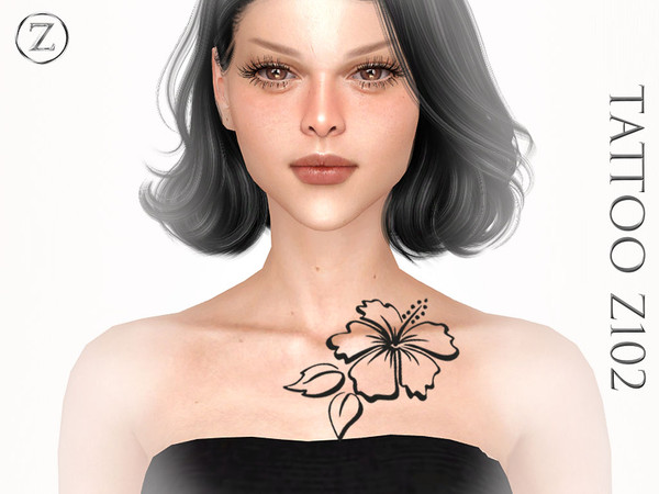 Sims 4 — TATTOO Z102 by ZENX — Base Game