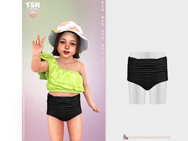 Sims 4 — ToddlerF - TWISTIE BIKINI-608 (BOTTOM) BD1549 by busra-tr — 10 colors Toddler