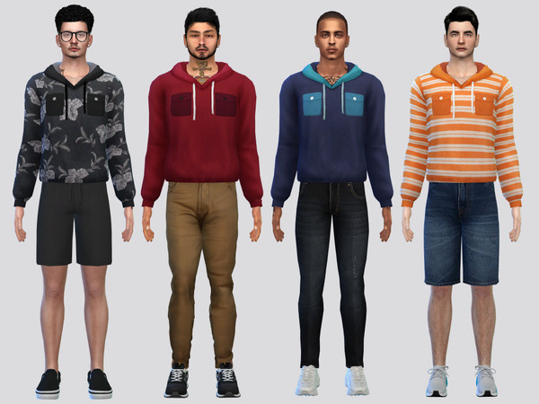 Sims 4 — Medium Pocket Sweatshirt by McLayneSims — TSR EXCLUSIVE